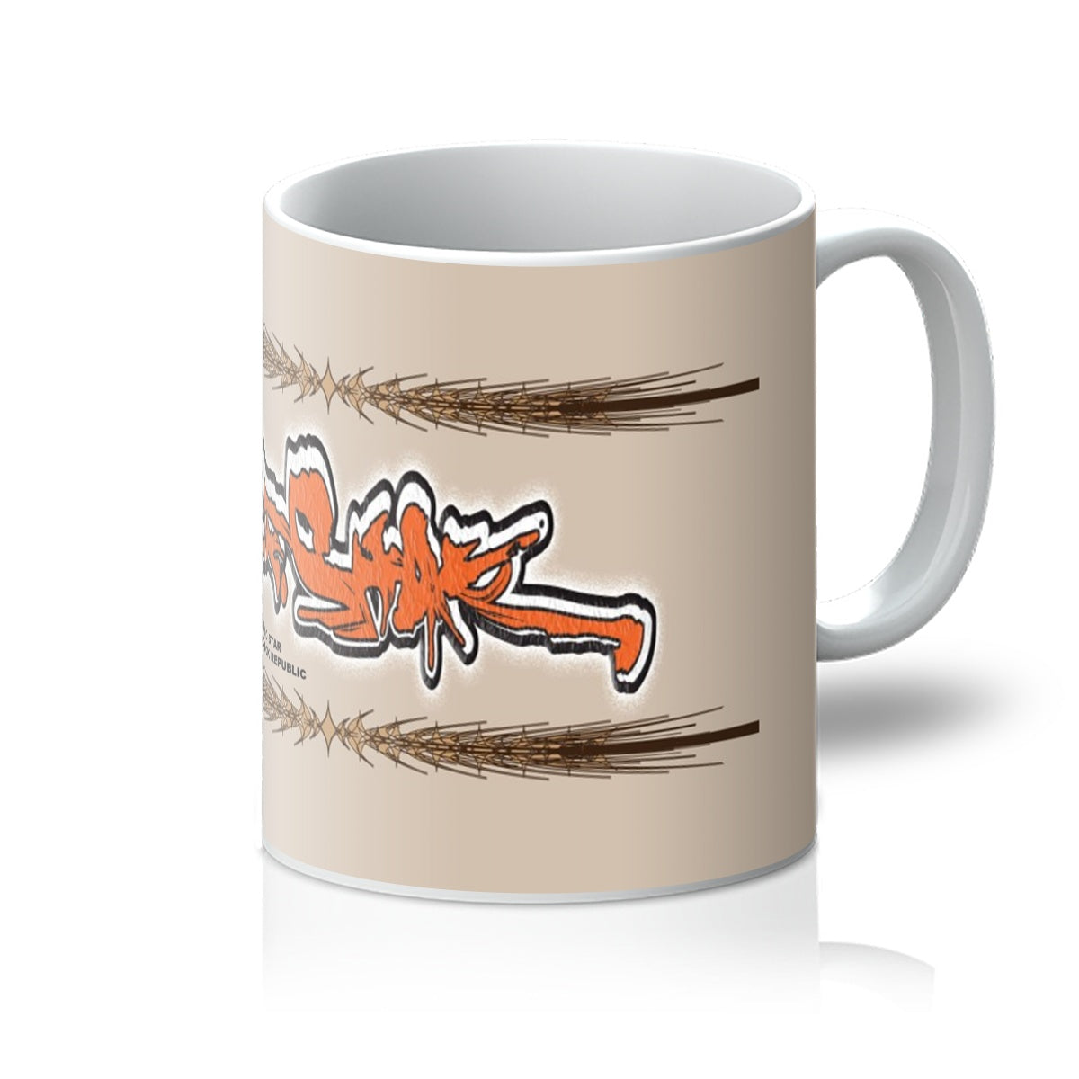 Buf Star Logo Tan Mug by Check Republic