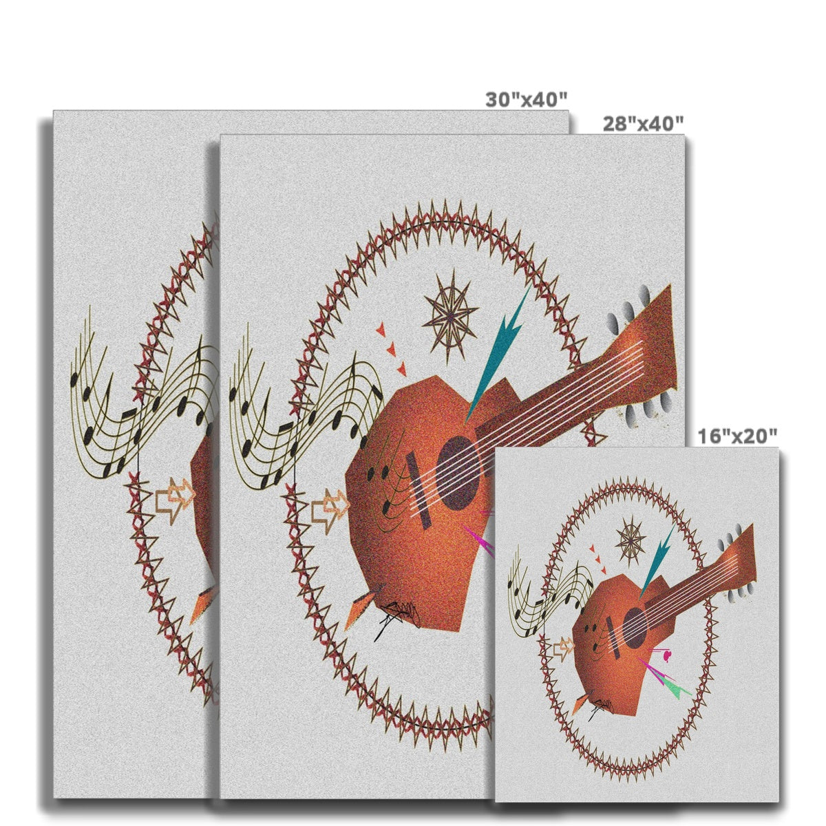 Guitar Charmer all sizes by Check Republic